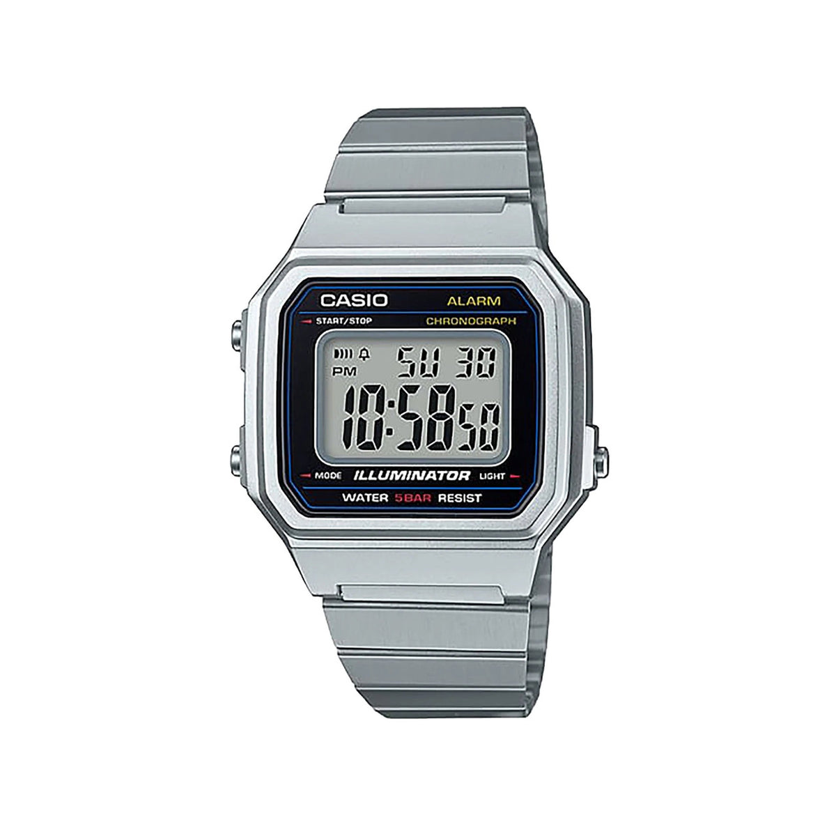 Casio Digital Watch Silver Stainless Steel | B650WD-1ADF