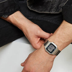 Casio Digital Watch Silver Stainless Steel | B650WD-1ADF