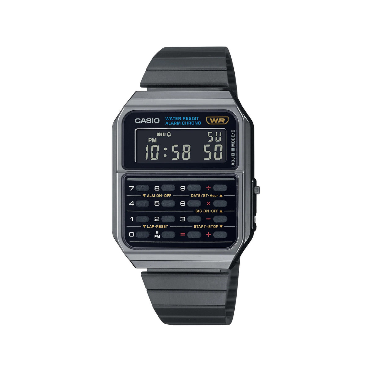 Casio Calculator Watch Silver Digital | CA-500WEGG-1BDF