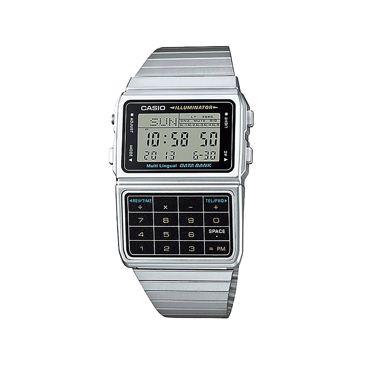 Casio Digital Watch Silver Stainless Steel | DBC-611-1DF