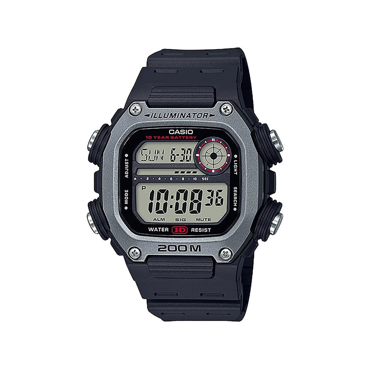 Casio Analog Watch Black Resin 51mm | DW-291H-1AVDF