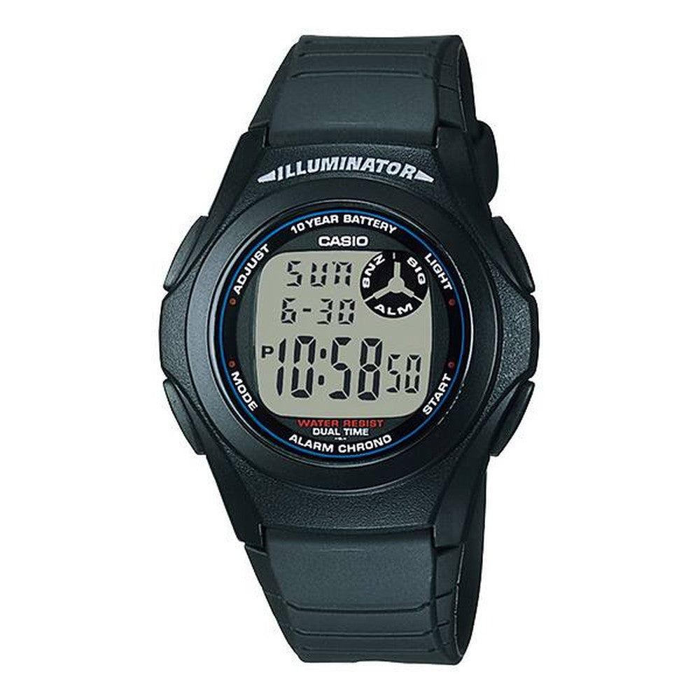 Casio Digital Watch Black LED Backlight | F-200W-1ADF