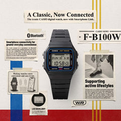 Casio Digital Watch Lightweight Slim Design | F-B100W-3ADF