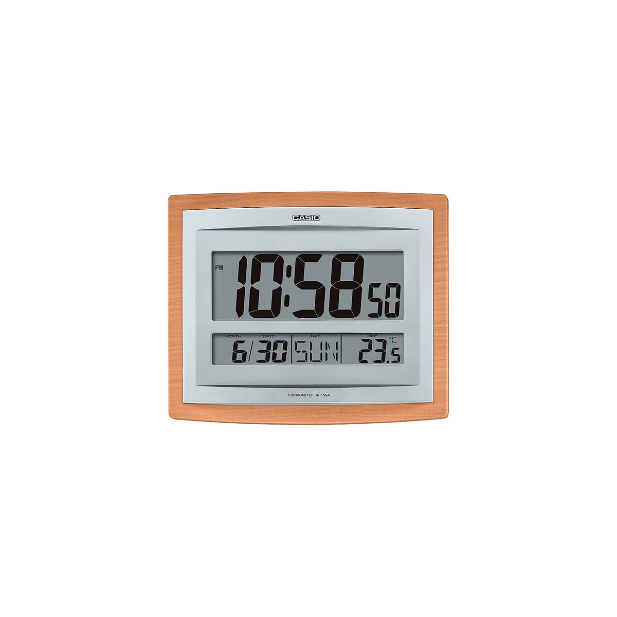 Casio Desktop Clock Brown 206x246x37mm | ID-15SA-5DF