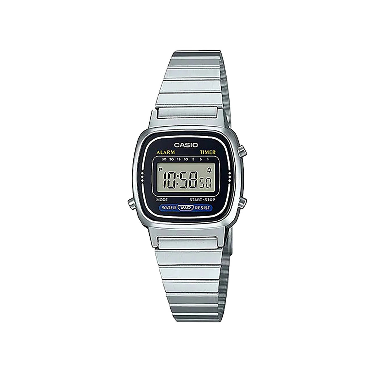 Casio Women's Digital Watch Silver Stainless Steel | LA670WD-1DF