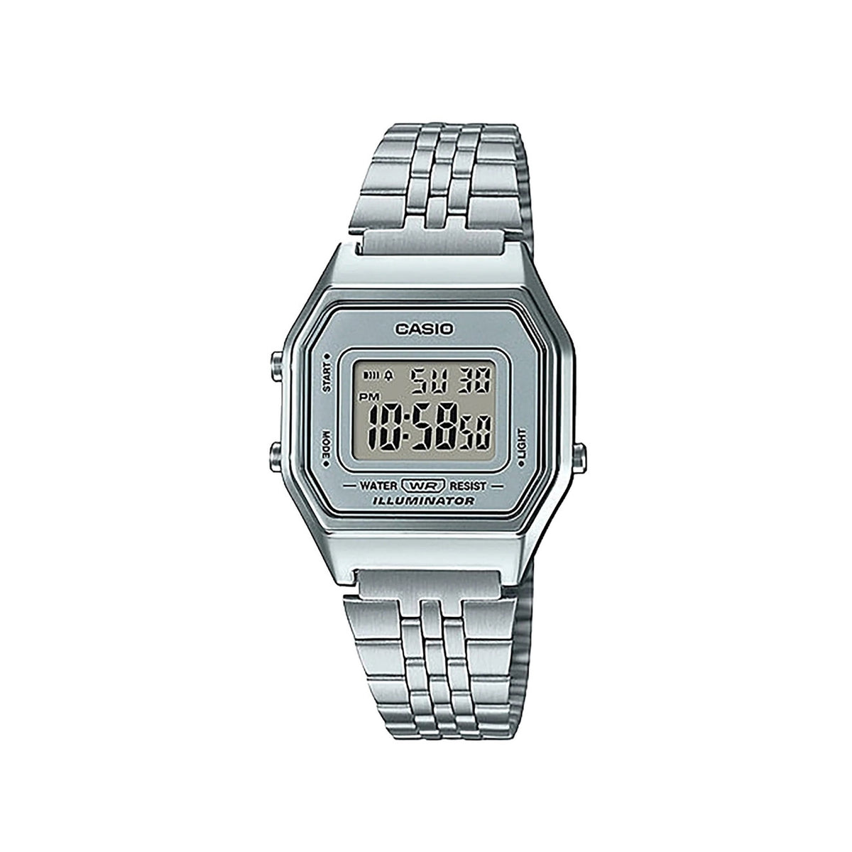 Casio Digital Women's Watch Silver Stainless Steel | LA680WA-7DF