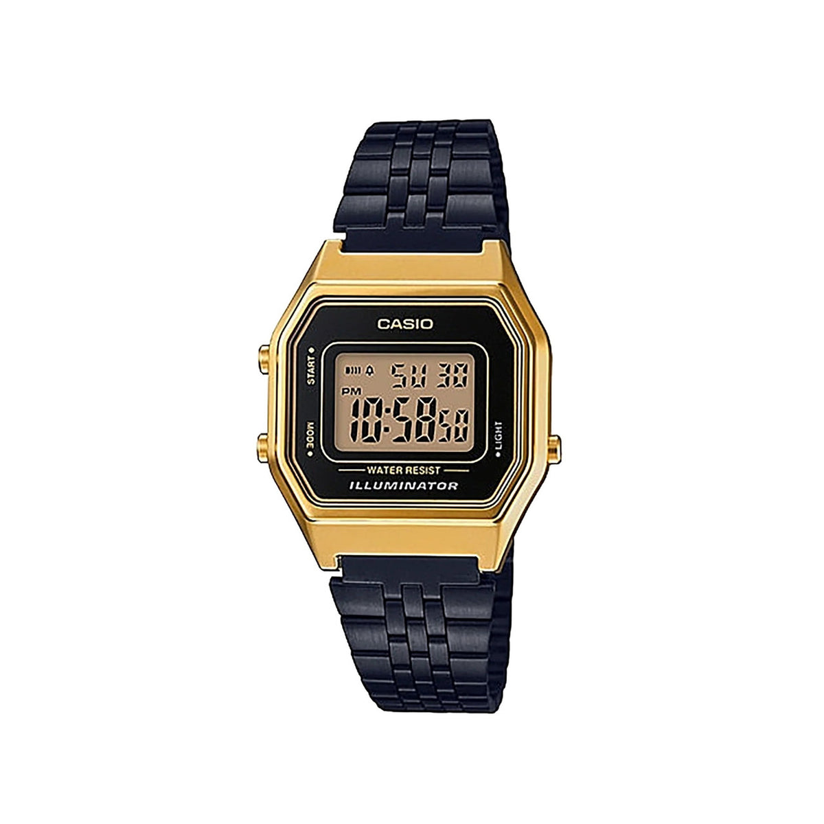 Casio Digital Watch Gold Black | LA680WEGB-1ADF