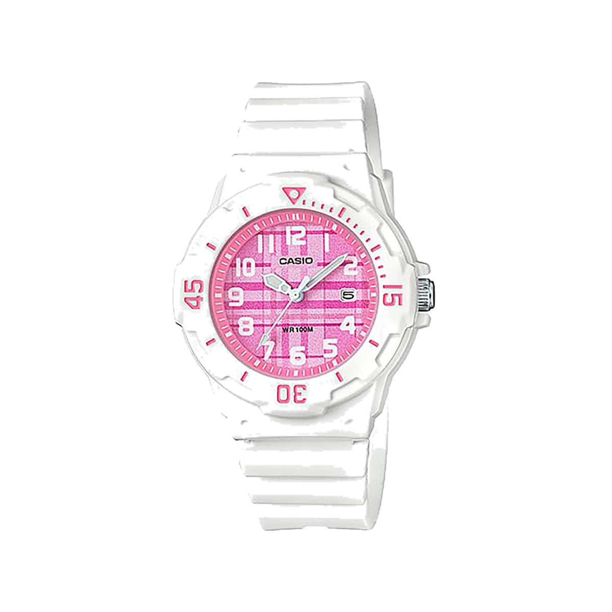 Casio Girls Watch Pink Dial White Band | LRW-200H-4CVDF