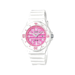 Casio Girls Watch Pink Dial White Band | LRW-200H-4CVDF