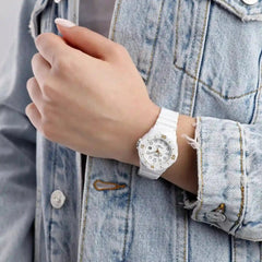 Casio Analog Watch White Resin | LRW-200H-7E2VDF