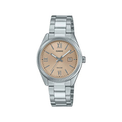 Casio casio-women-3h-watch- women watch Rose Gold Silver | LTP-1302DD-4A2VDF