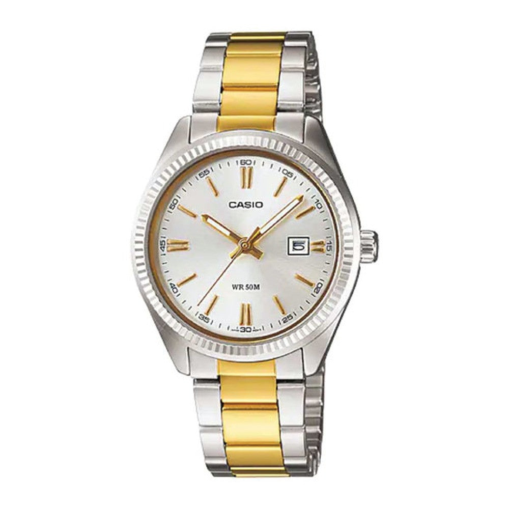 Casio Analog Watch Silver Women | LTP-1302SG-7AVDF