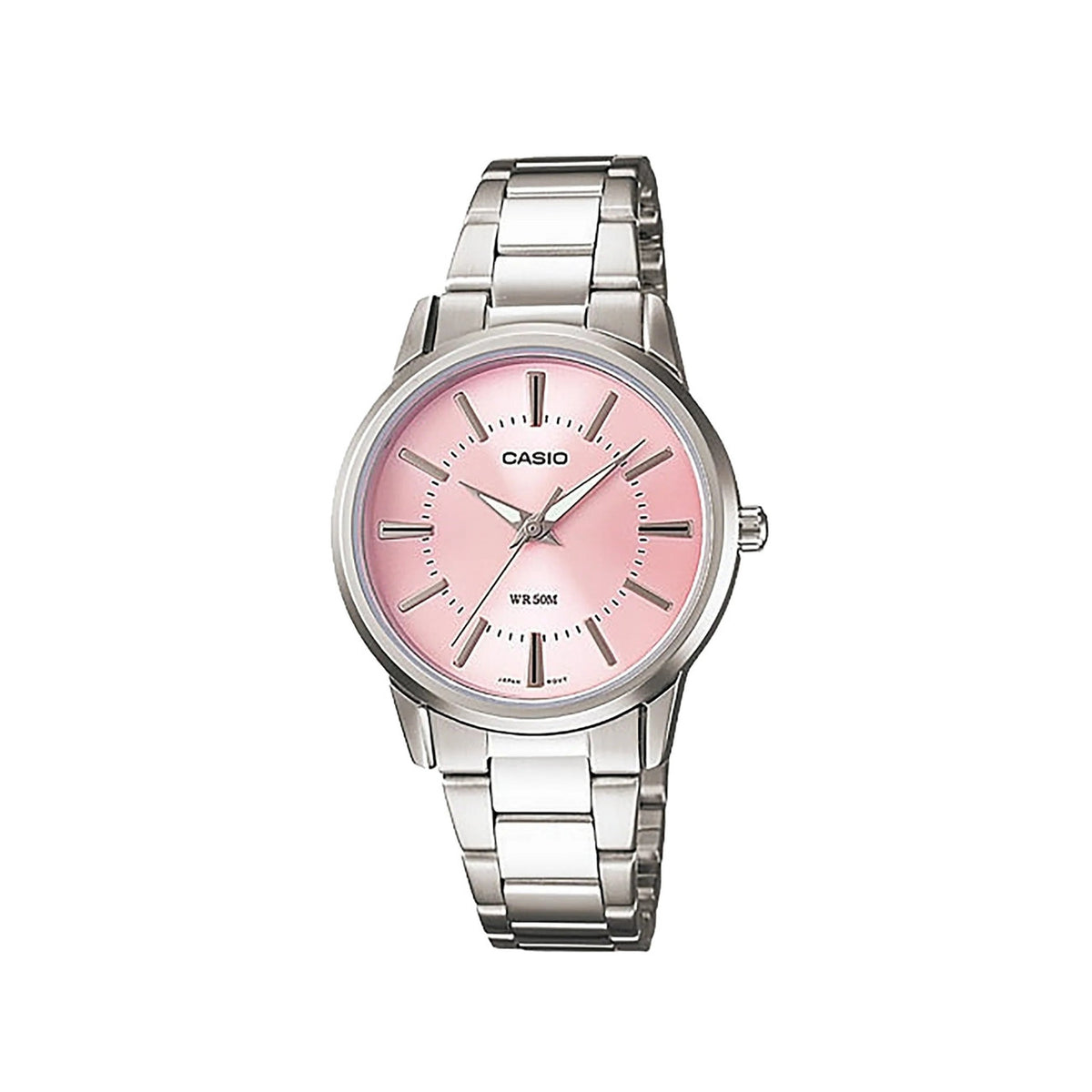 Casio casio-women-3h-watch- Women Watch Pink Dial Stainless Steel | LTP-1303D-4AVDF