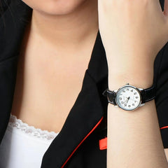 Casio casio-women-3h-watch- women watch silver leather band | LTP-1303L-7BVDF