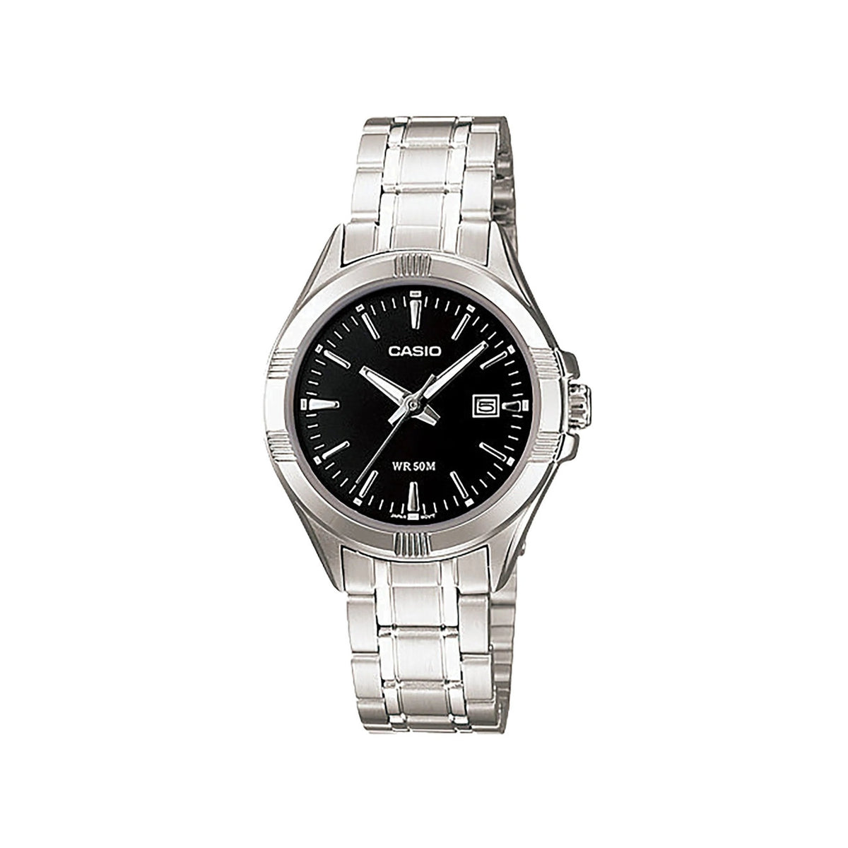 Casio casio-women-3h-watch- Women's Watch Silver Black Dial | LTP-1308D-1AVDF