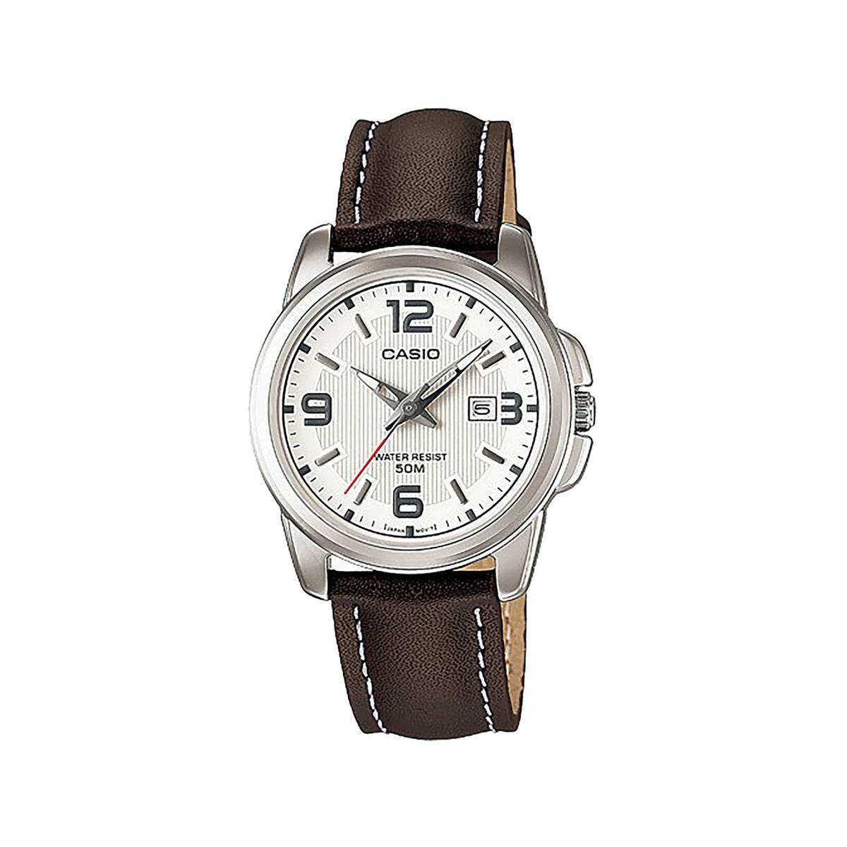 Casio casio-women-3h-watch- Women Analogue Watch Brown Leather | LTP-1314L-7AVDF