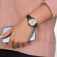 Casio casio-women-3h-watch- Women Analogue Watch Brown Leather | LTP-1314L-7AVDF