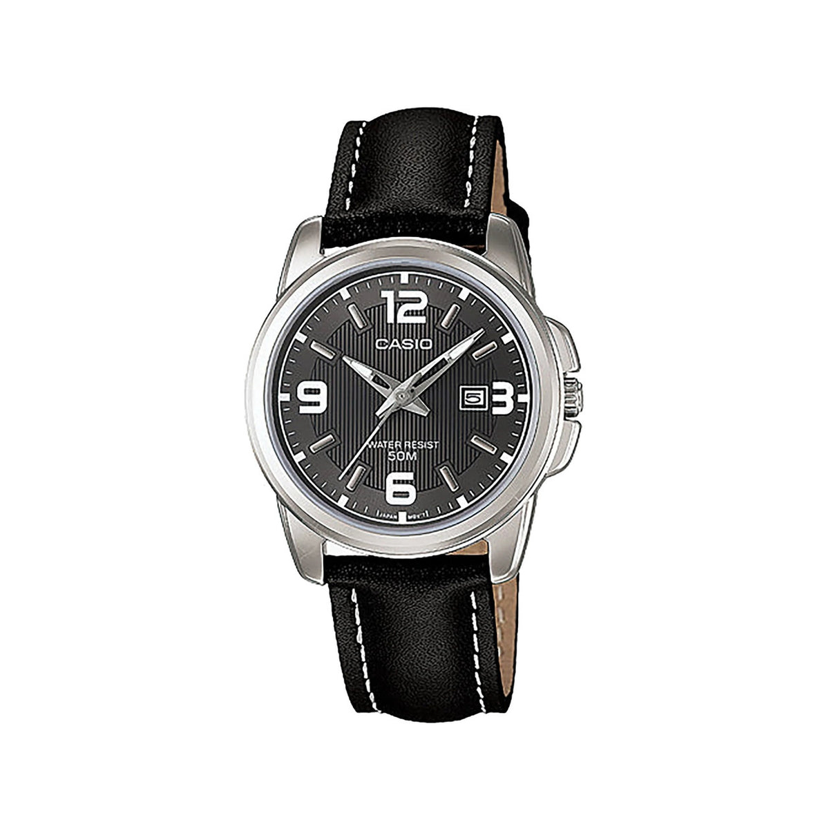 Casio casio-women-3h-watch- Women's Analogue Watch Black Leather | LTP-1314L-8AVDF