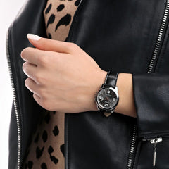 Casio casio-women-3h-watch- Women's Analogue Watch Black Leather | LTP-1314L-8AVDF