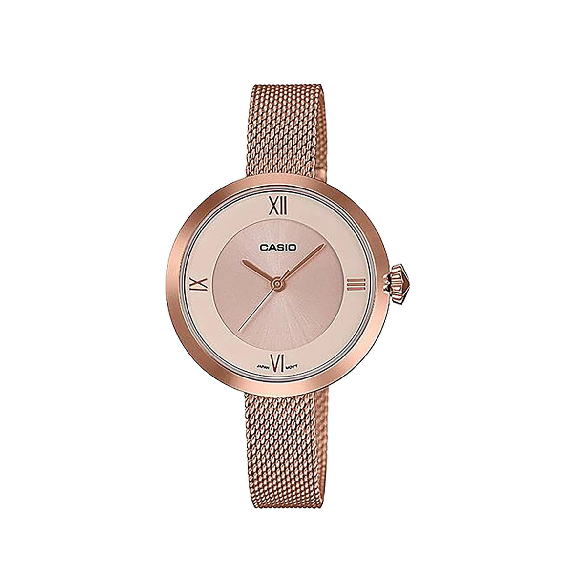 Casio Analog Watch Rose Gold 31.5mm | LTP-E154MPG-4ADF