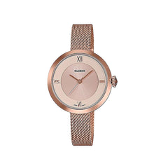 Casio Analog Watch Rose Gold 31.5mm | LTP-E154MPG-4ADF
