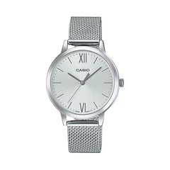 Casio Analog Watch Silver Milanese Strap | LTP-E157M-7ADF