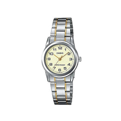 Casio casio-women-3h-watch- Women's Watch Gold & Silver Beige Dial | LTP-V001SG-9BUDF