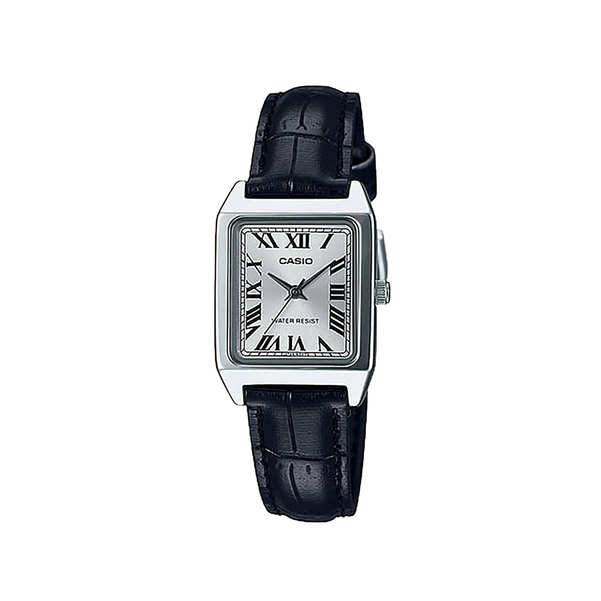 Casio casio-women-3h-watch- Women Watch Black Leather Silver Dial | LTP-V007L-7B1UDF