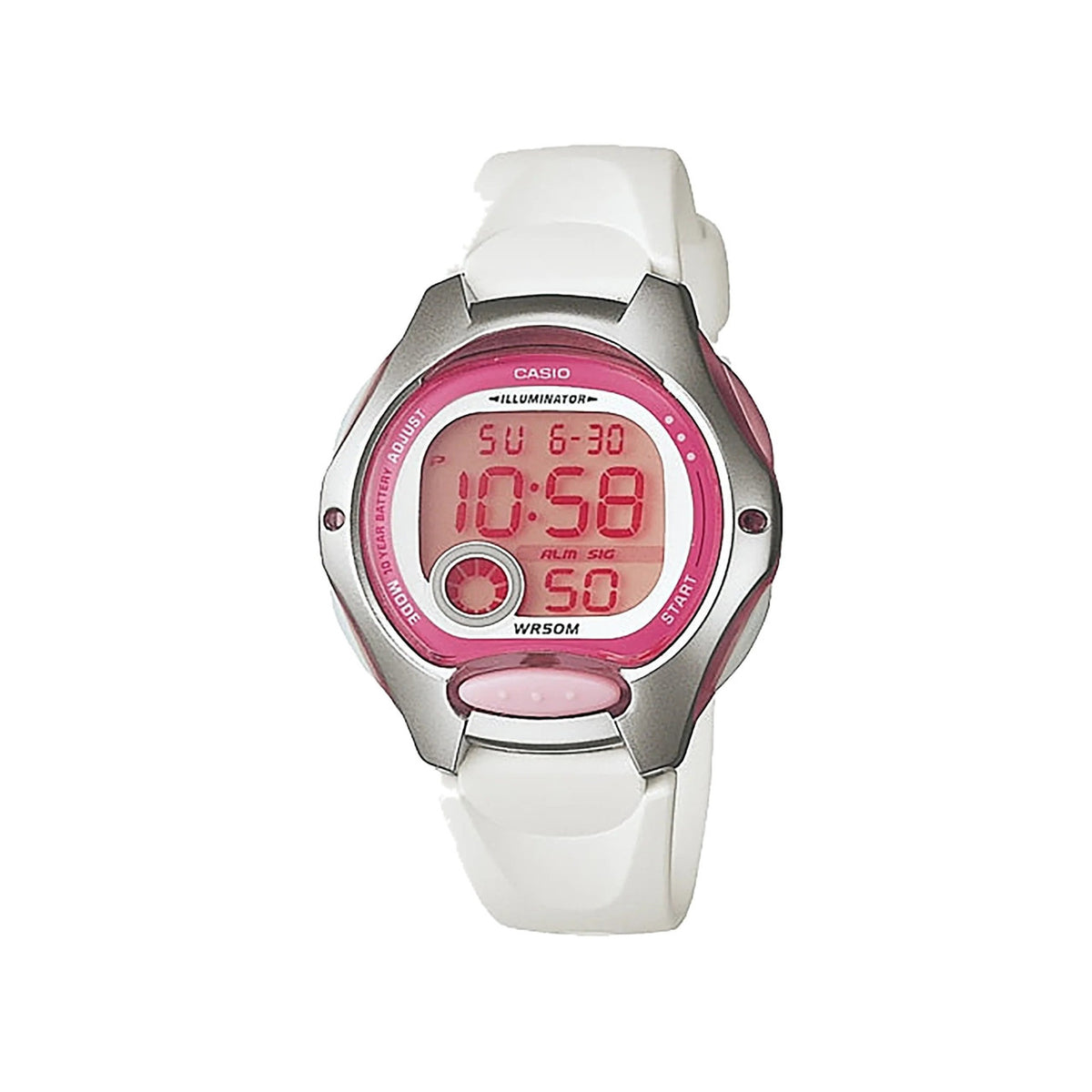 Casio Digital Watch White Resin 37.9mm | LW-200-7AVDF