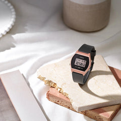 Casio Digital Women Watch Rose Gold Gray | LW-204-1ADF