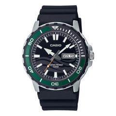 Casio Analog Watch Black Stainless Steel | MTD-125-1AVDF