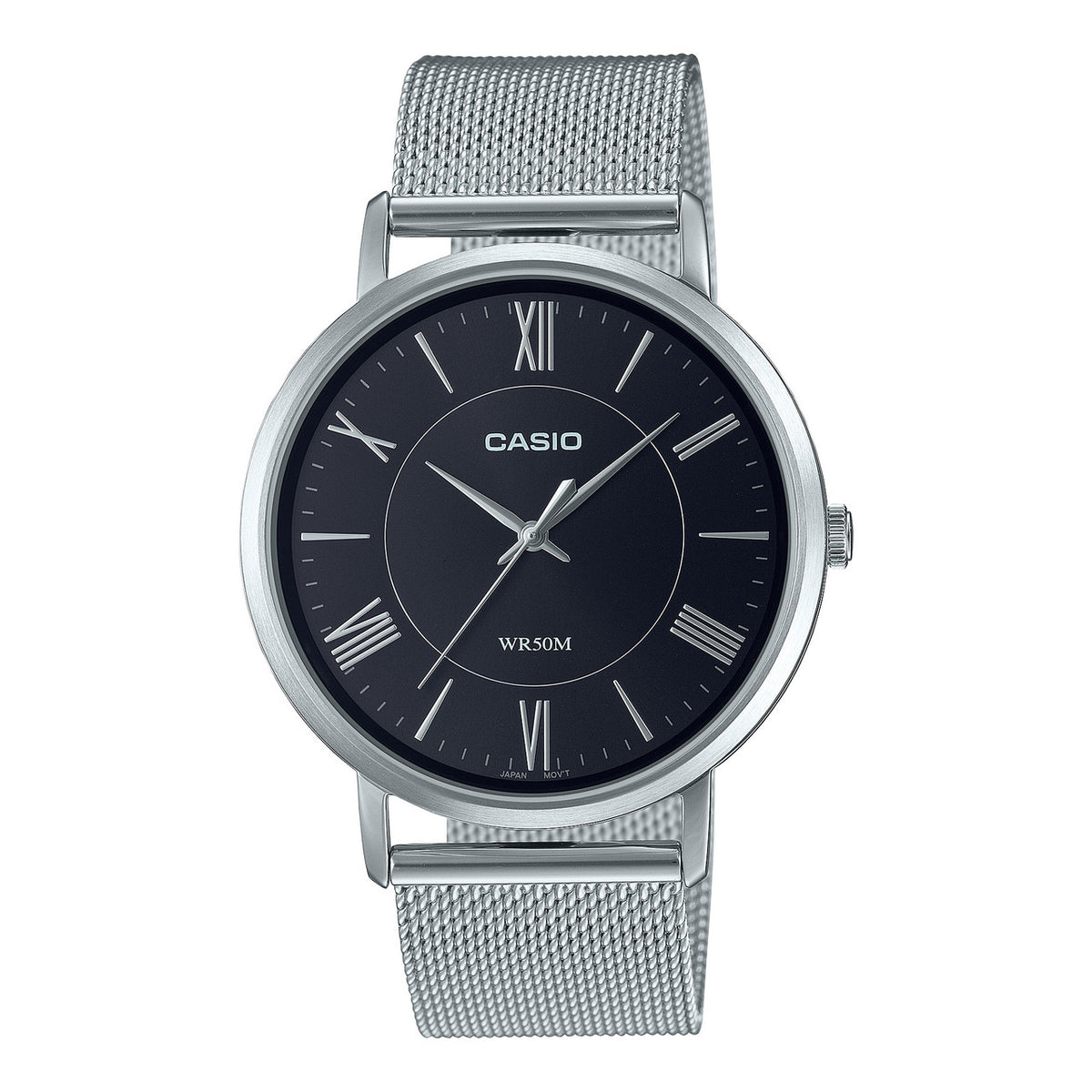 Casio Analog Watch Silver Mesh Band | MTP-B110M-1AVDF