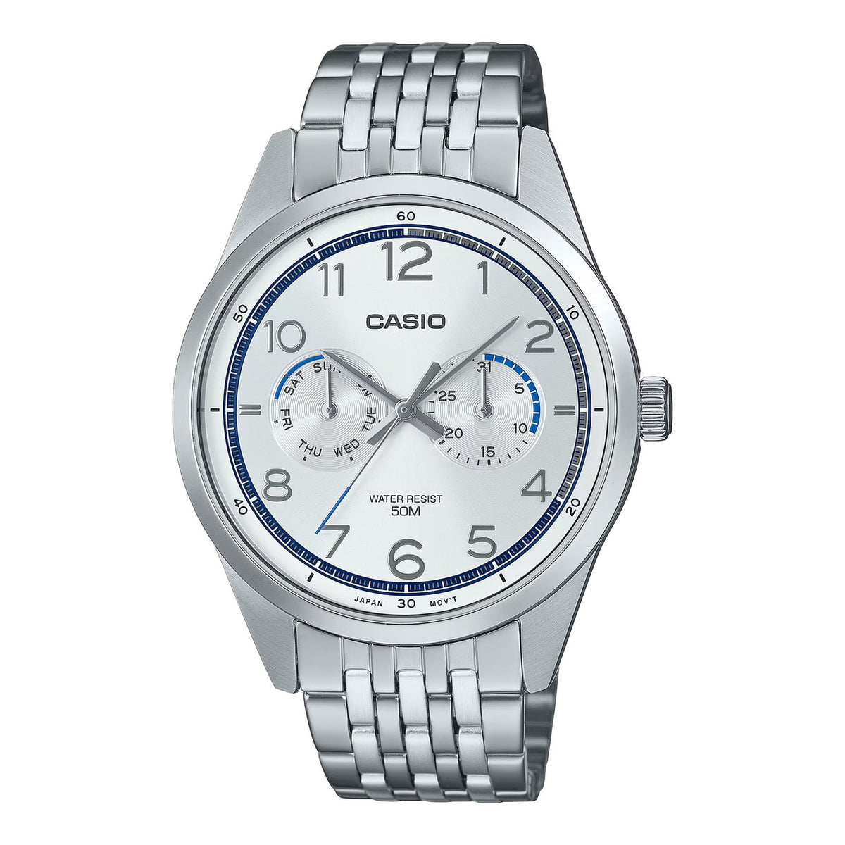 Casio Analog Watch Silver | MTP-E340D-7AVDF