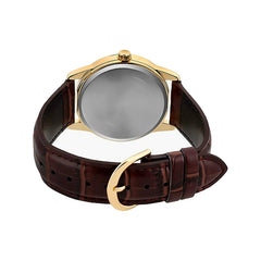 Casio casio-men-3h-watch- Men's Watch Gold Brown Leather | MTP-V001GL-9BUDF