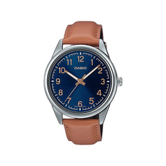 Casio casio-men-3h-watch- Men Watch Blue Leather 40mm | MTP-V005L-2B4UDF
