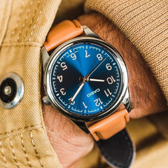 Casio casio-men-3h-watch- Men Watch Blue Leather 40mm | MTP-V005L-2B4UDF