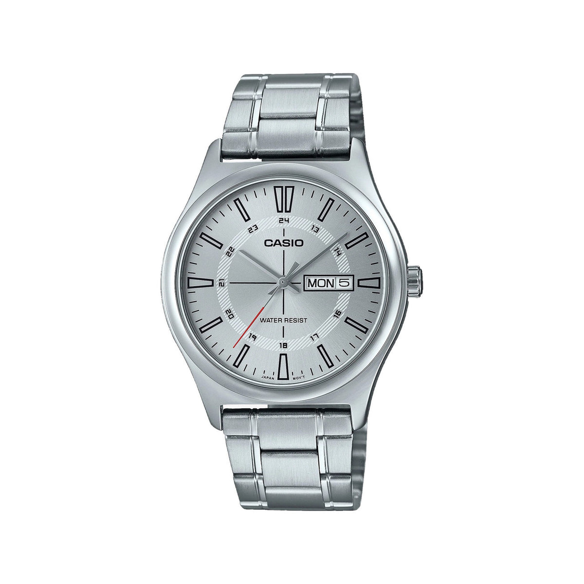 Casio casio-men-3h-watch- Men's Analog Watch Silver Stainless Steel | MTP-V006D-7CUDF