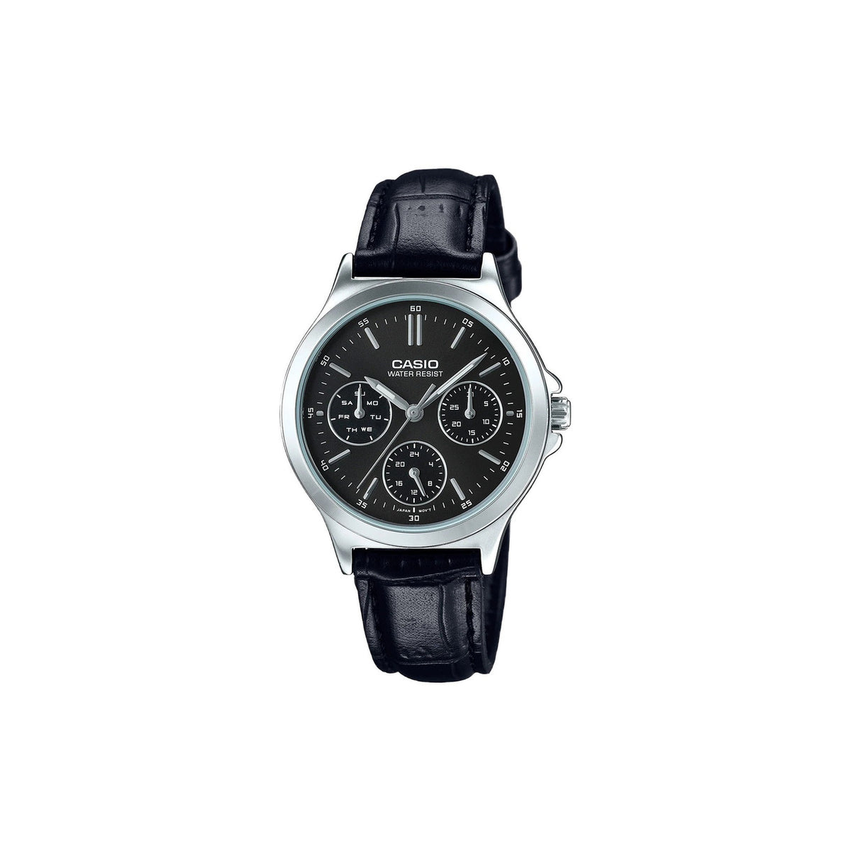 Casio casio-men-3h-watch- Men's Analog Watch Black Leather | MTP-V300L-1AUDF