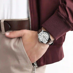 Casio casio-men-3h-watch- Men's Analog Watch White Dial Brown Leather | MTP-V300L-7AUDF