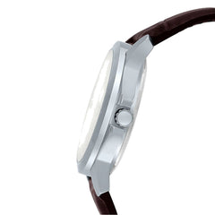 Casio casio-men-3h-watch- Men's Analog Watch White Dial Brown Leather | MTP-V300L-7AUDF