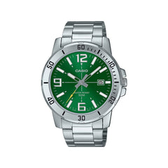 Casio Analog Watch Green Dial 45mm | MTP-VD01D-3BVUDF