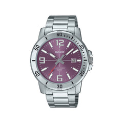 Casio casio-men-3h-watch- Men's Analog Watch Pink Dial | MTP-VD01D-6BVUDF