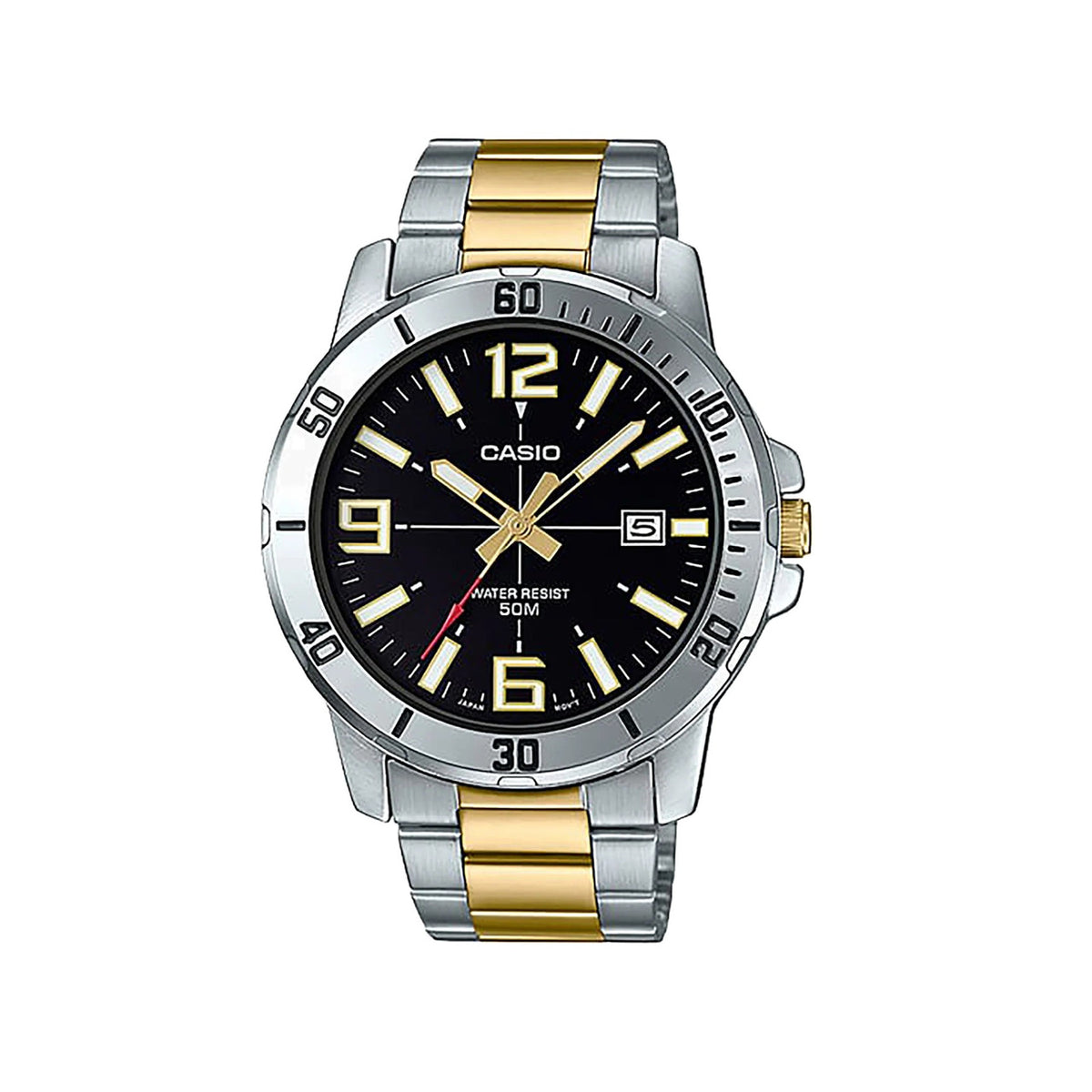 Casio casio-men-3h-watch- Men's Analog Watch Black Dial | MTP-VD01SG-1BVUDF