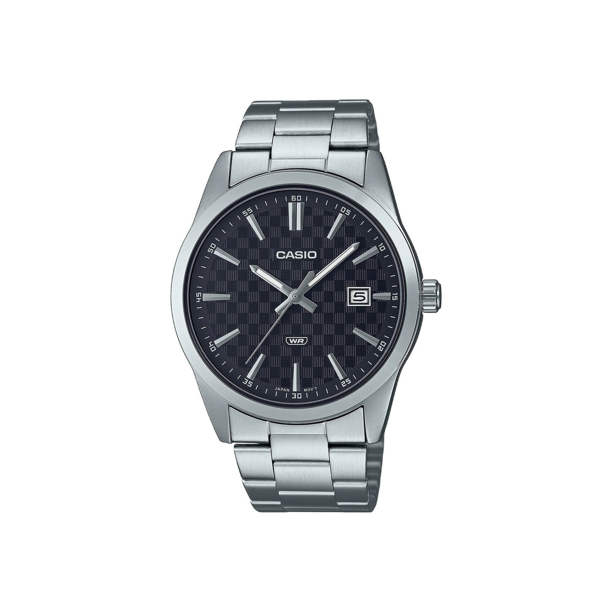 Casio casio-men-3h-watch- Men's Analog Watch Silver Carbon Dial | MTP-VD03D-1AUDF