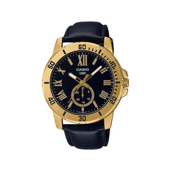 Casio casio-men-3h-watch- Men's Analog Watch Gold Black | MTP-VD200GL-1BUDF