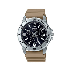 Casio casio-men-3h-watch- Men Watch Brown Resin Black Dial | MTP-VD300-5BUDF