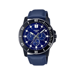 Casio casio-men-3h-watch- Men's Watch Blue Leather | MTP-VD300BL-2EUDF