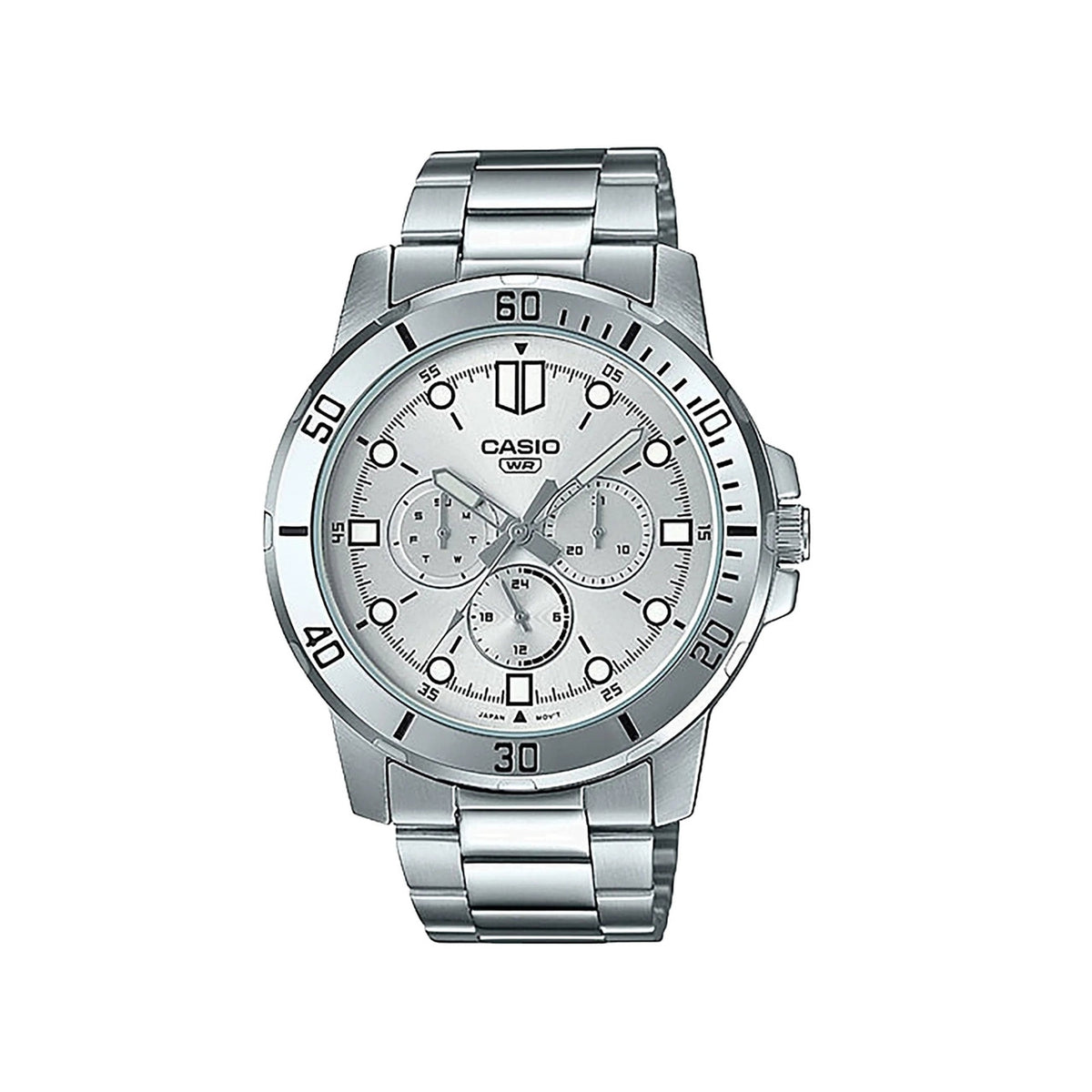 Casio Men 3H Analog Watch Silver | MTP-VD300D-7EUDF