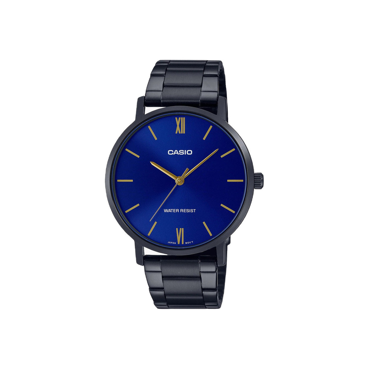 Casio casio-men-3h-watch- Men's Analog Watch Black Blue | MTP-VT01B-2BUDF