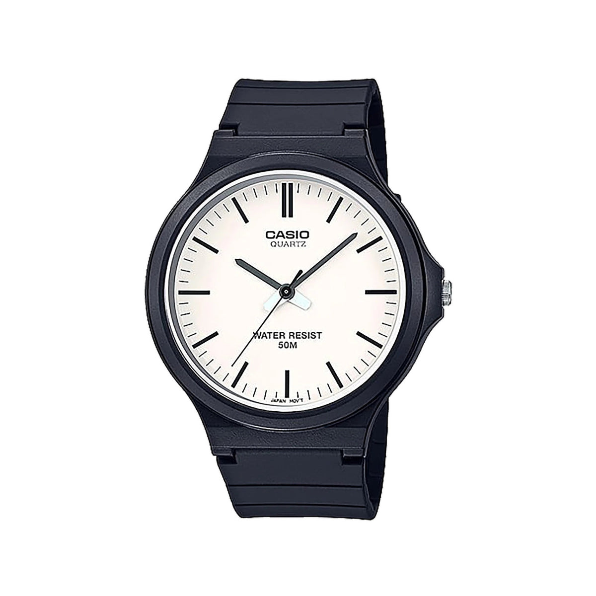 Casio Men's Analog Watch White Resin 43.5mm | MW-240-7EVDF